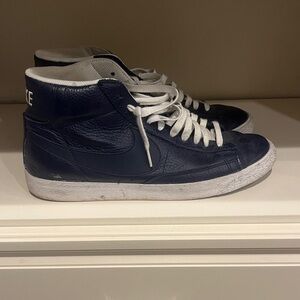 Nike Men's Blazer Navy Dark Blue High-Top Sneakers